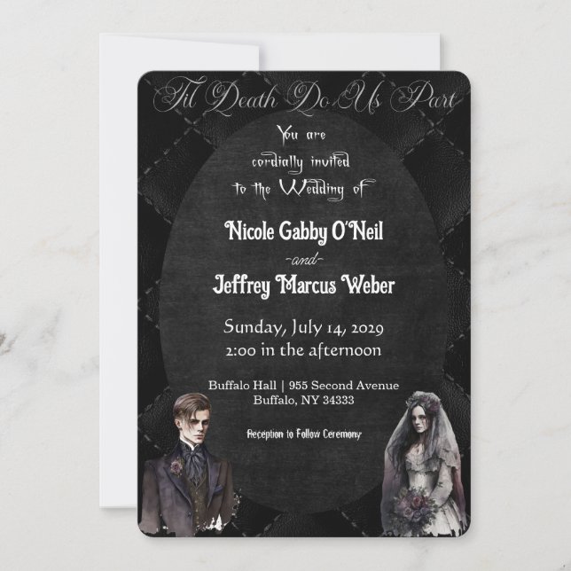 Gothic Wedding Dark Wedding Invitation (Front)