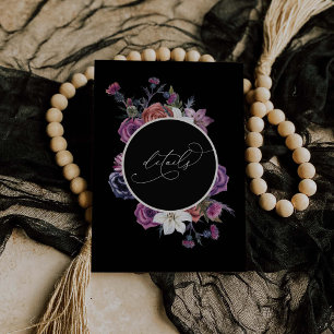 Gothic Wedding Details Enclosure Info Card N100