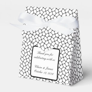 Gothic Wedding Favor Box – Moth & Lace Black & Whi