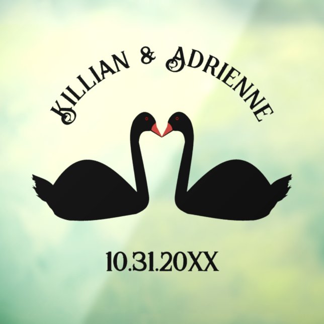 Gothic Wedding Kissing Black Swans Custom (Sheet 3)