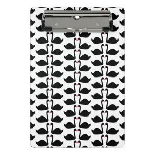 Gothic Wedding Kissing Black Swans Patterned Mini Clipboard