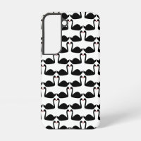 Gothic Wedding Kissing Black Swans Patterned
