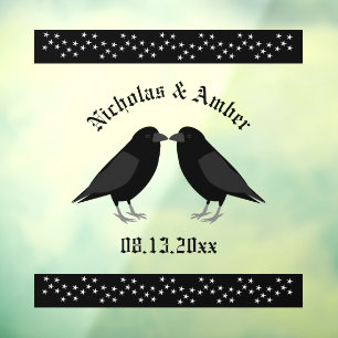 Gothic Wedding Kissing Ravens Custom