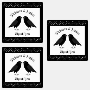 Gothic Wedding Kissing Ravens Custom