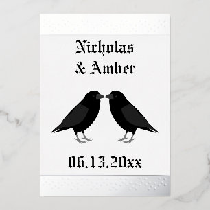 Gothic Wedding Kissing Ravens Custom
