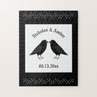 Gothic Wedding Kissing Ravens Custom