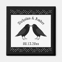 Gothic Wedding Kissing Ravens Custom