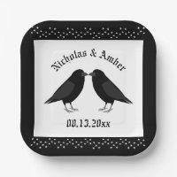 Gothic Wedding Kissing Ravens Custom