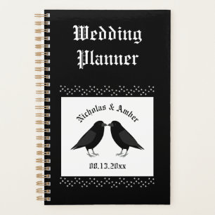 Gothic Wedding Kissing Ravens Custom Planner