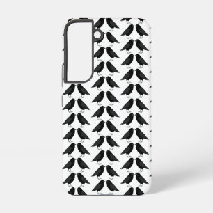 Gothic Wedding Kissing Ravens Patterned Samsung Galaxy Case
