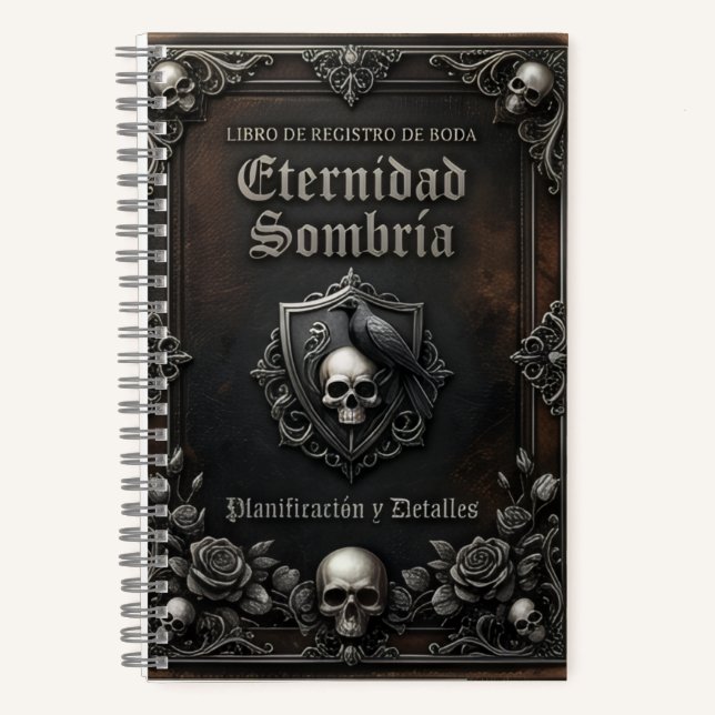  Gothic wedding planner notebook (Front)