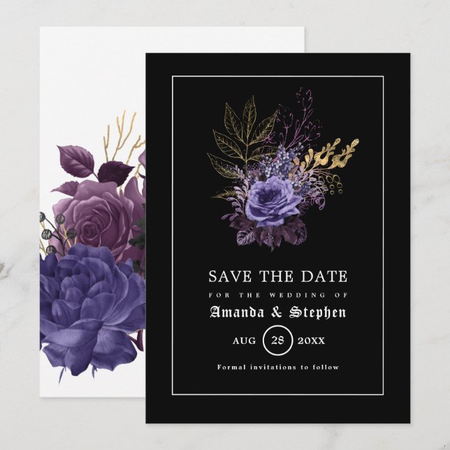 Gothic Wedding Save The Date (Front/Back)