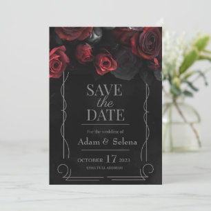 gothic wedding Save the date invitation