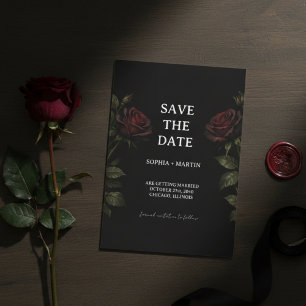 Gothic Wedding Save The Date Invitation