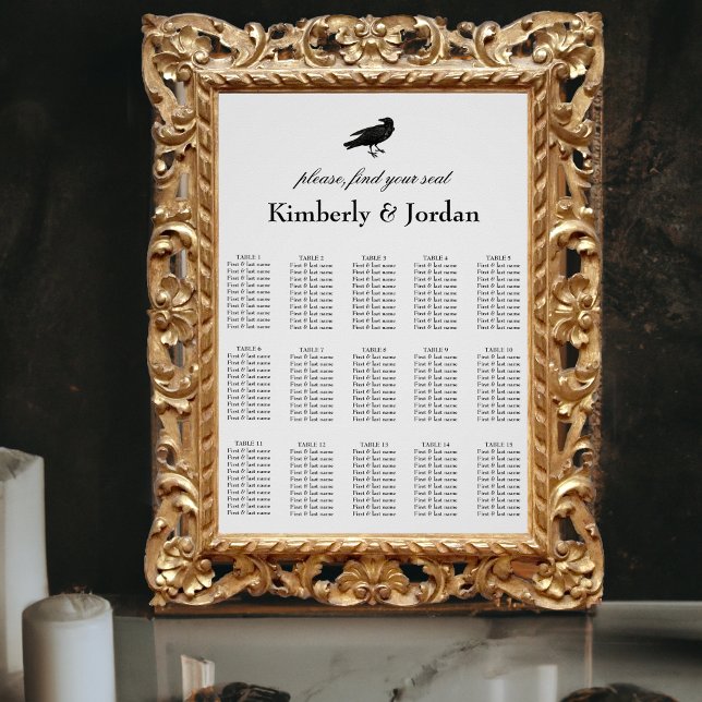 Gothic Wedding Seating Chart till death do us part (Creator Uploaded)