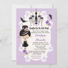 Gothic Wedding Shower Invites Vampire Bats