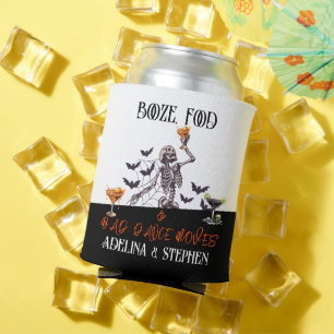 Gothic Wedding Skeleton Booze Food Bad Dance Moves Can Cooler