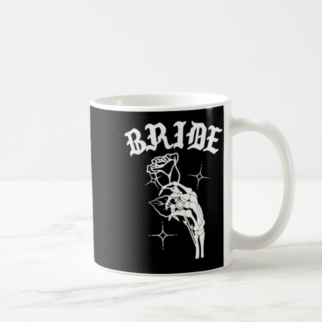 Gothic Wedding Skeleton Bride Spooky Halloween Jus Coffee Mug (Right)