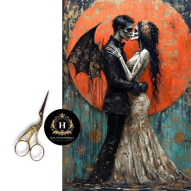 Gothic Wedding Skeleton Mermaid Skull Decoupage  Tissue Paper (Creator Uploaded)