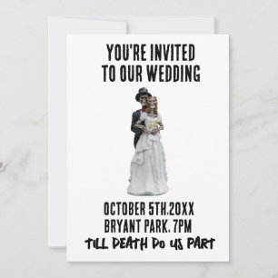 GOTHIC WEDDING SKELETONS CUSTOM INVITATIONS