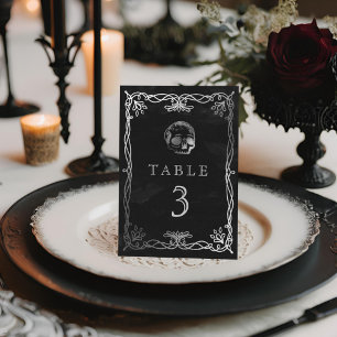 Gothic Wedding Skull  Table Number