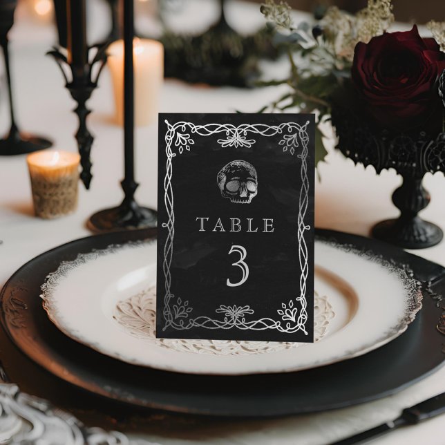 Gothic Wedding Skull  Table Number (Creator Uploaded)
