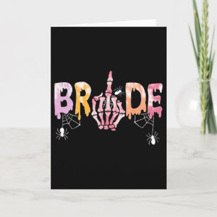 Gothic Wedding Spooky Halloween Skeleton Bride Jus Card