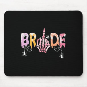 Gothic Wedding Spooky Halloween Skeleton Bride Jus Mouse Pad