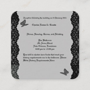 Gothic Wedding Theme RSVP Enclosure Card