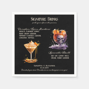 Gothic Wedding Whimsigoth Signature Drinks Napkin