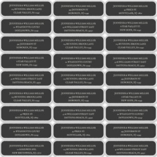 Gothic Wedding White on Black Guest Address