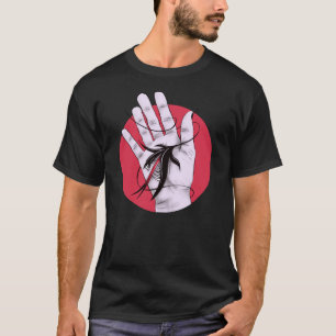 Gothic Weird Creepy Art Hand Biting Flower Monster T-Shirt