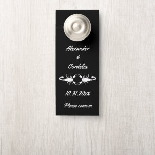 Gothic White Wedding Scorpions Custom Door Hanger