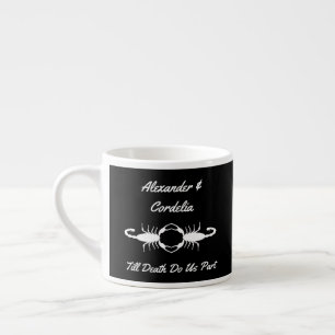 Gothic White Wedding Scorpions Custom Espresso Cup