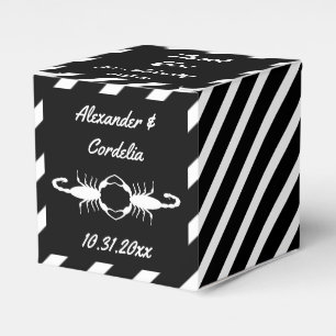 Gothic White Wedding Scorpions Custom Favour Box