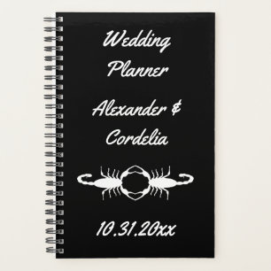 Gothic White Wedding Scorpions Custom Planner