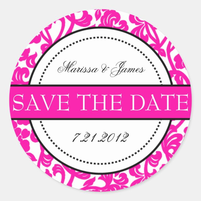 Gothic Whte & Pink Flourish Envelope Seals (Front)