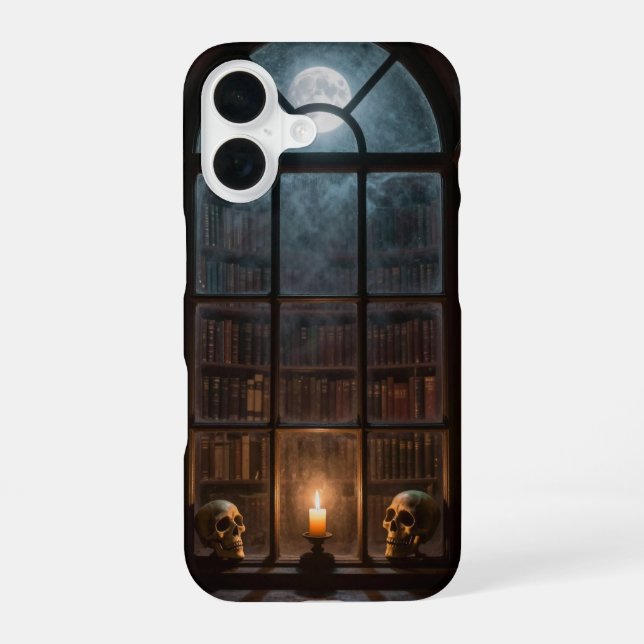 Gothic Window and Moon Library Case (Back)
