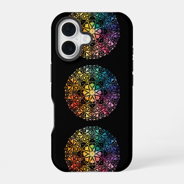 Gothic Window Rainbow Pride iPhone 16 Case (Back)