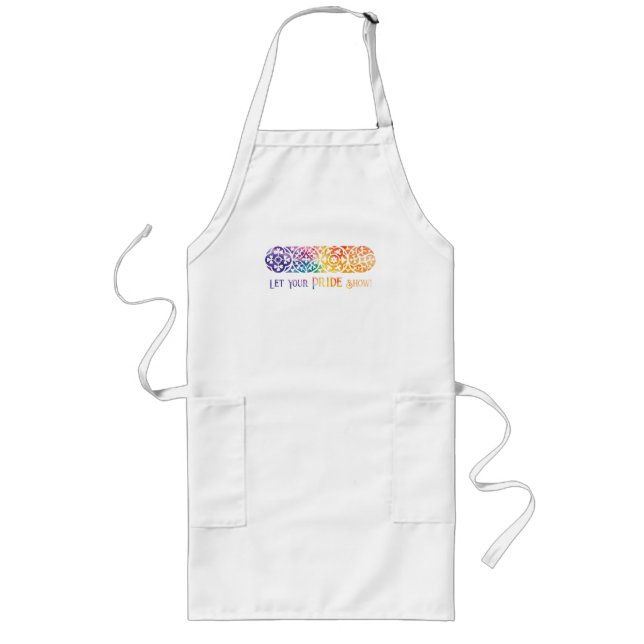 Gothic Window Rainbow Pride Long Apron (Front)