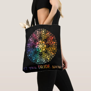 Gothic Window Rainbow Pride Tote Bag