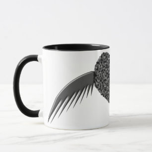 Gothic Winged Love Heart Mug