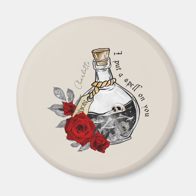 Gothic Witch Love Potion Magnet (Front)