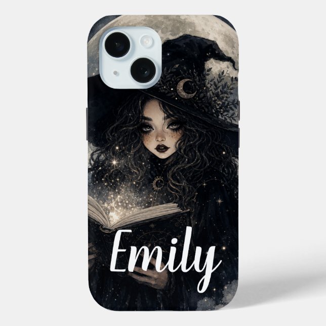 Gothic Witch Nature Full Moon Design ||  Case-Mate iPhone Case (Back)