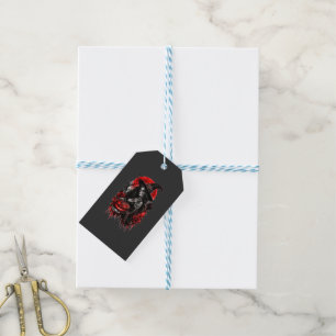 Gothic Witch Pumpkin Halloween Black Cat Spooky De Gift Tags