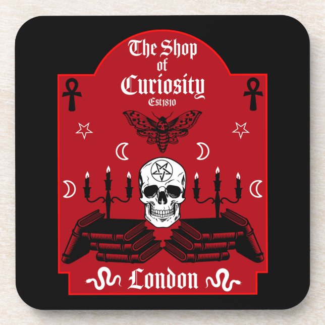 Gothic Witch Punk Halloween Coaster (Front)