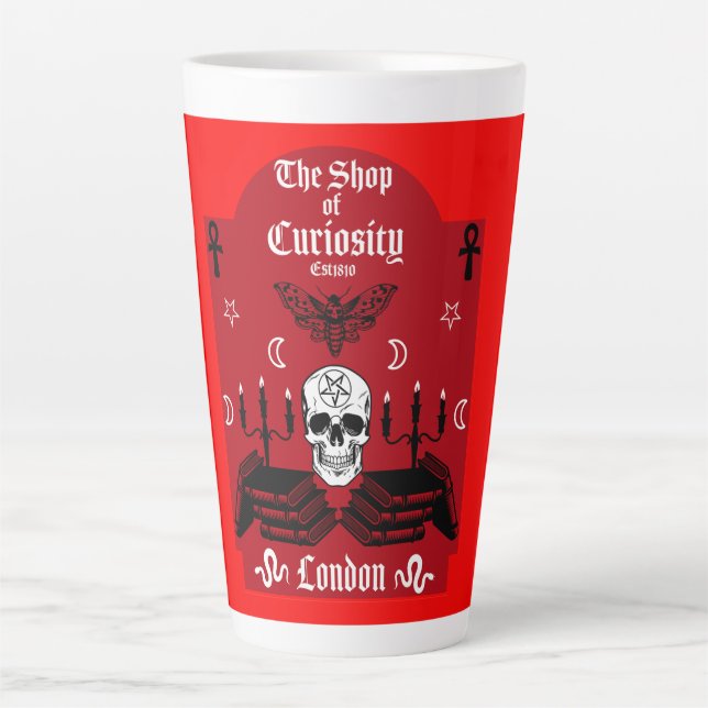 Gothic Witch Punk Halloween Latte Mug (Front)
