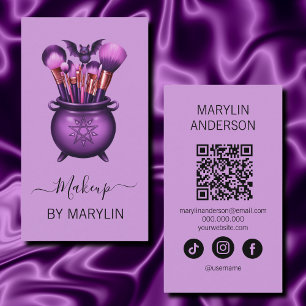Gothic Witch-Themed Makeup Brush Set Business Card