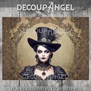Gothic Witch's Elegance - Decoupage - Tissue Paper
