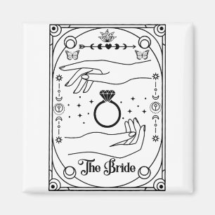 Gothic Witchy Bride Coven Tarot Halloween Bachelor Magnet